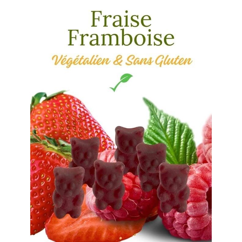 ourson infusion fraise framboise végétalien