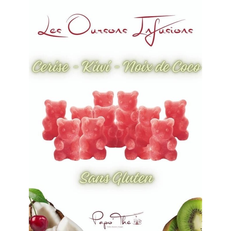 Ourson Infusion - Bonbon à Infuser - Cerise Kiwi Noix de Coco