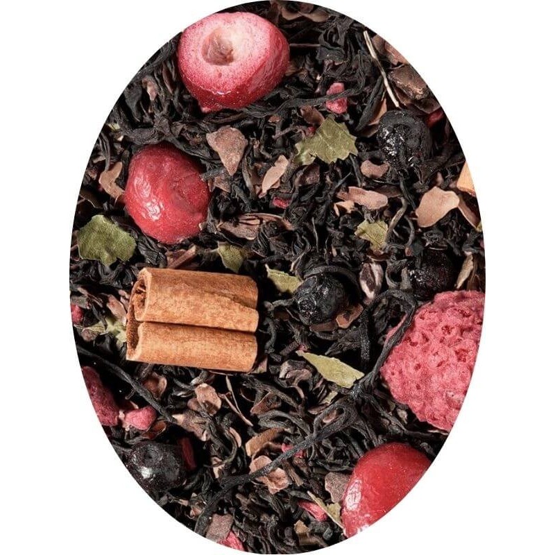 Thé Noir Myrtille Framboise Cacao