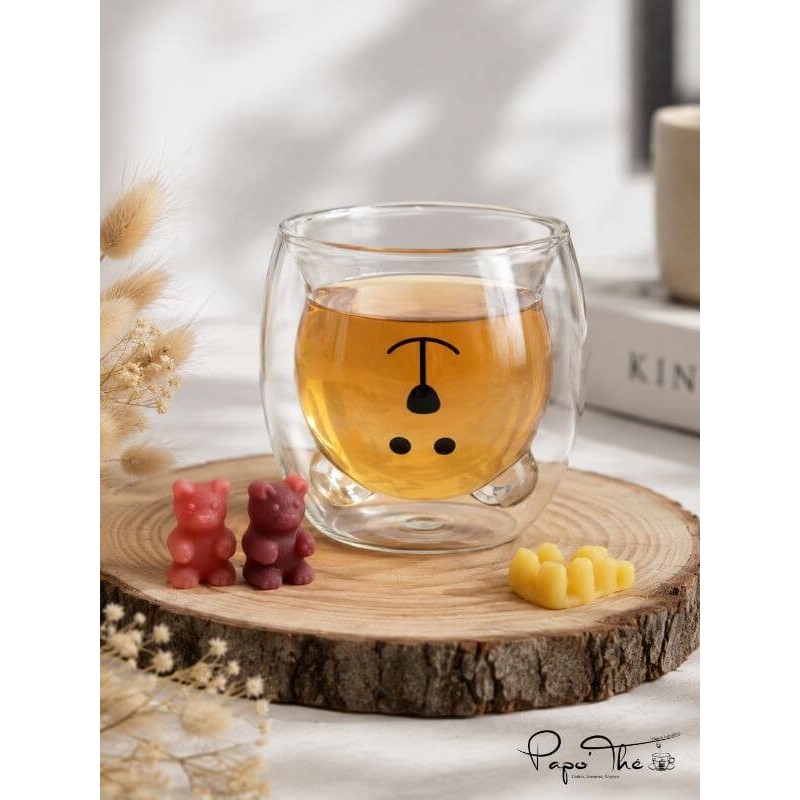 verre double paroi design ourson